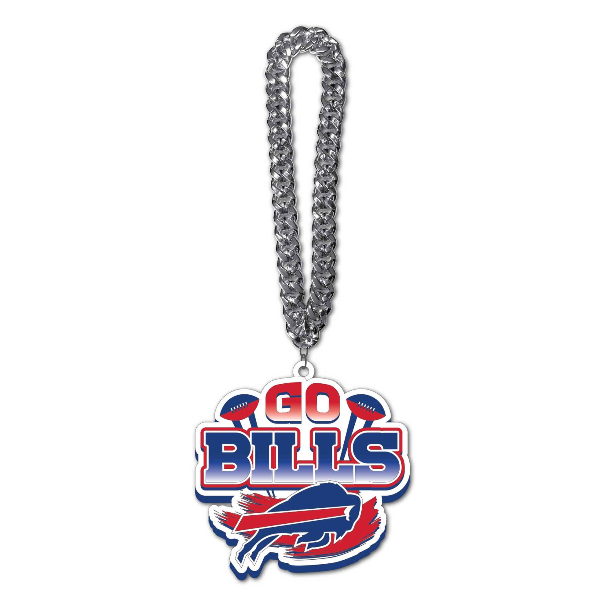 MOJO - Buffalo Bills Slogan Fan Chain Necklace - Blue