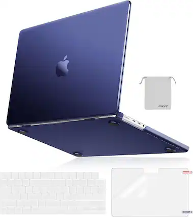 Front. mosiso - Case for MacBook Pro 14 inch M5 M4 M3 M2 M1 A3427 A3426 A3434 A3112 A3185 A3401 A2918 A2992 A2779 A2442 4IN1 Kit - Navy Blue.