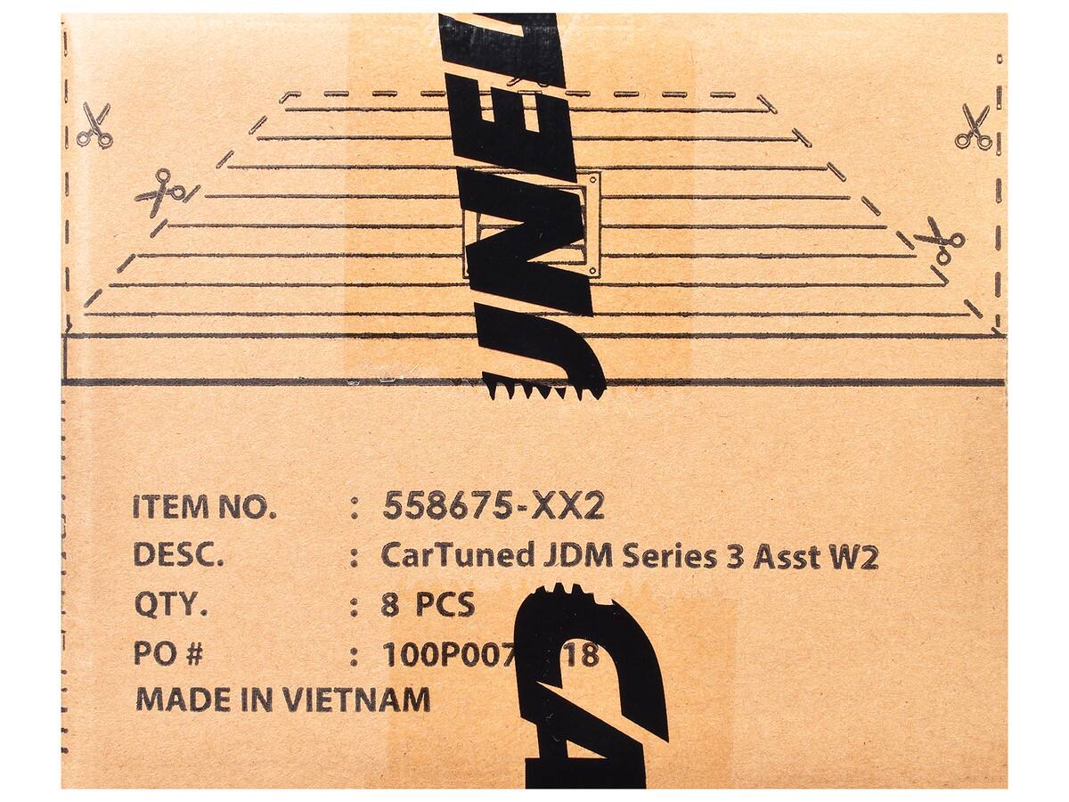 ITEM NO. : 558675-XX2  
DESC. : CarTuned JDM Series 3 Asst W2  
QTY. : 8 PCS  
PO # : 100P00718  
MADE IN VIETNAM