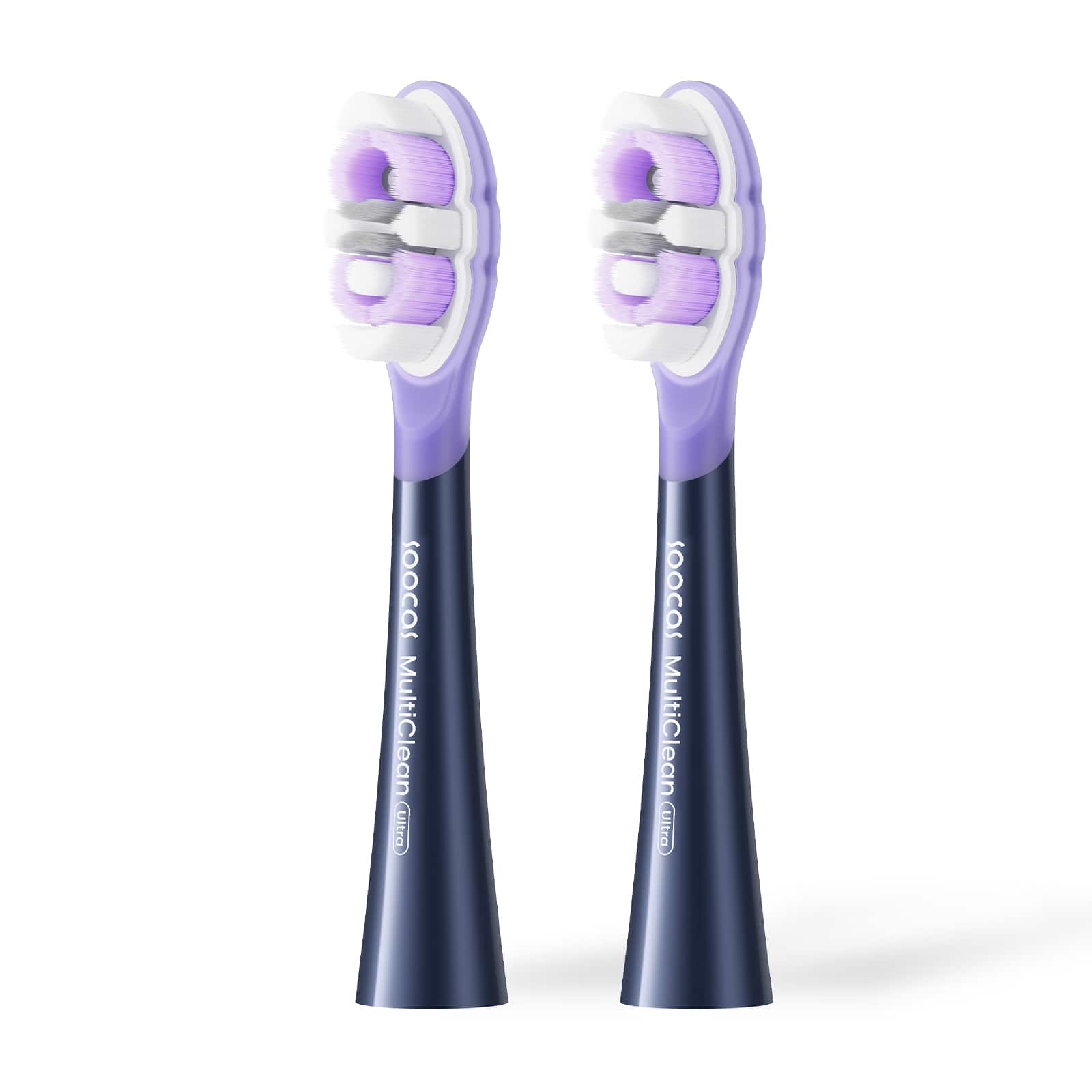 Soocas - Multiclean Ultra Soft Electric Toothbrush Replacement Heads, Compatible with both NEOS II and NEOS II Ultra - Midnight Blue