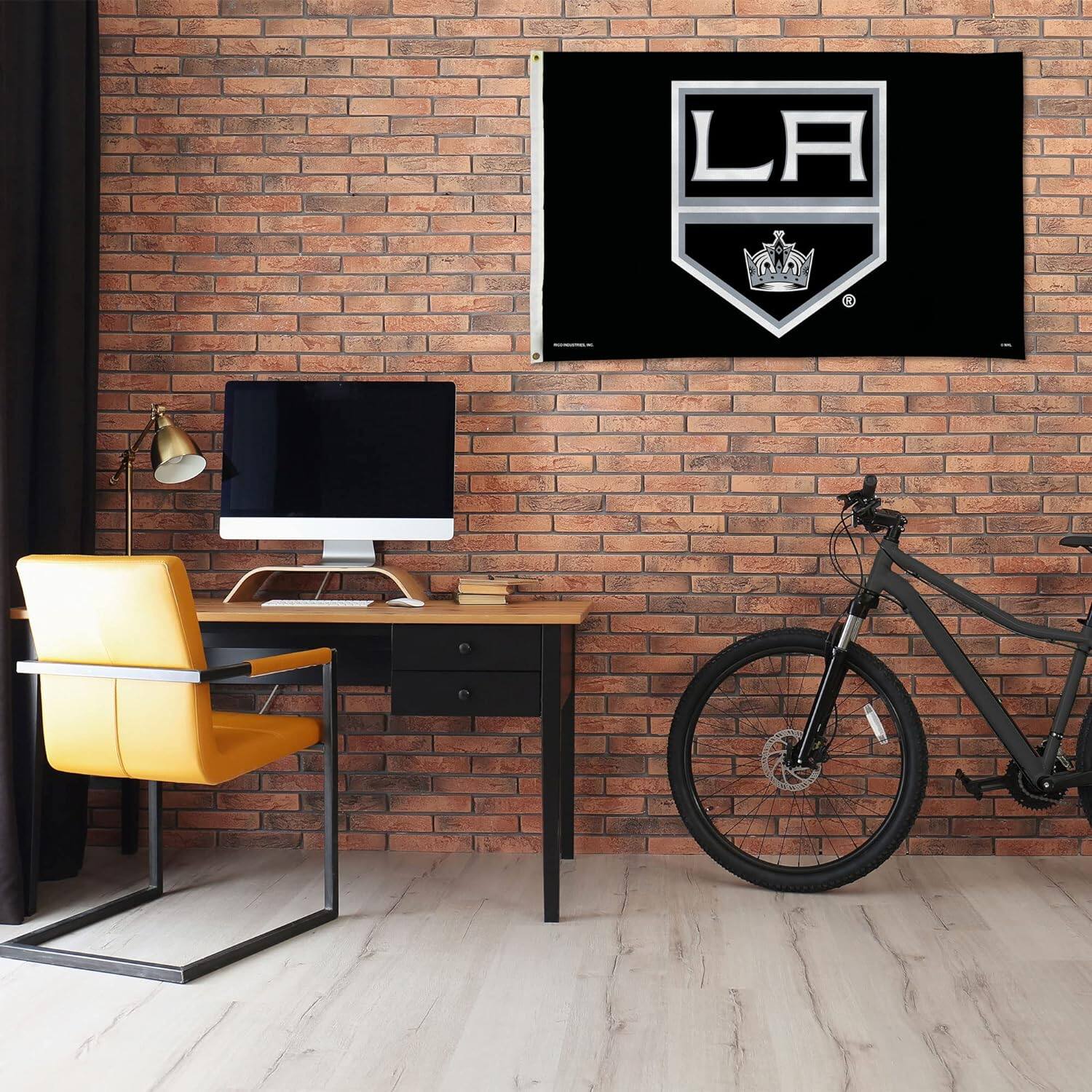 Alt View 1. Rico Industries - Los Angeles LA Kings NHL 3X5 Indoor Outdoor Banner Flag w/grommets for hanging - Multi.