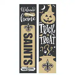 Evergreen Enterprises - New Orleans Saints 47" Double Sided Halloween Leaner Fan Sign - Multicolor