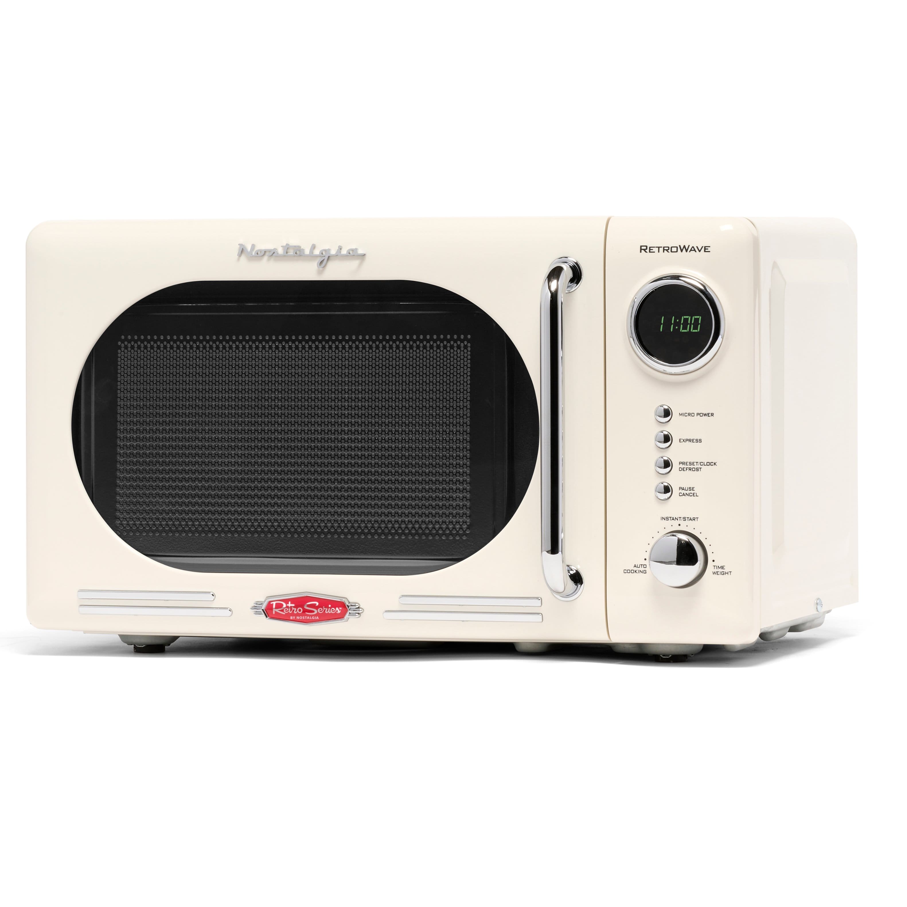 Nostalgia - Retro 0.7 cu. ft. 700-Watt Countertop Microwave Oven - Ivory
