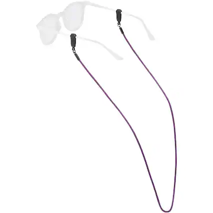 Front. Chums - Chums Waxed Cotton Sunglasses Eyewear Retainer - Eggplant - Purple.