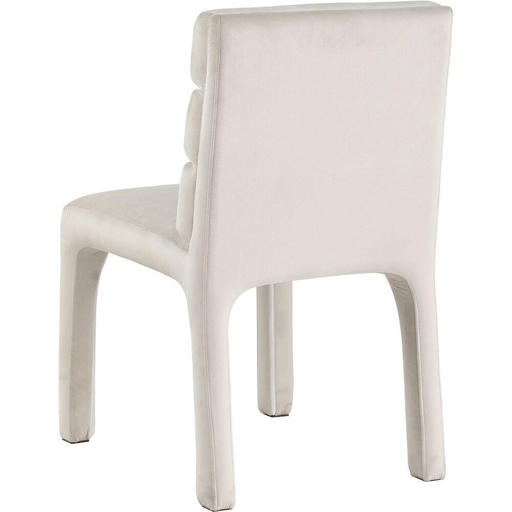 Alt View 1. Meridian Furniture - Kai Cream Velvet Dining Chair, Set of 2 - Beige.