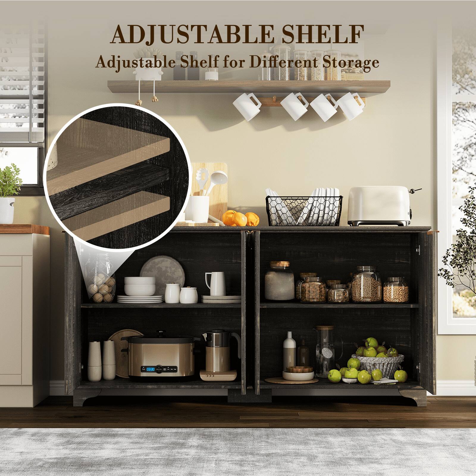 ADJUSTABLE SHELF  
Adjustable Shelf for Different Storage