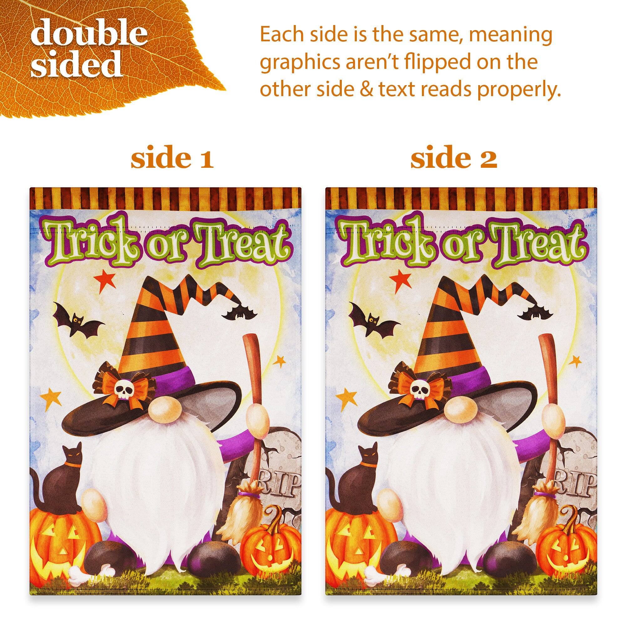 double sided

Each side is the same, meaning graphics aren't flipped on the other side & text reads properly.

side 1

Trick or Treat

side 2

Trick or Treat

RIP 2