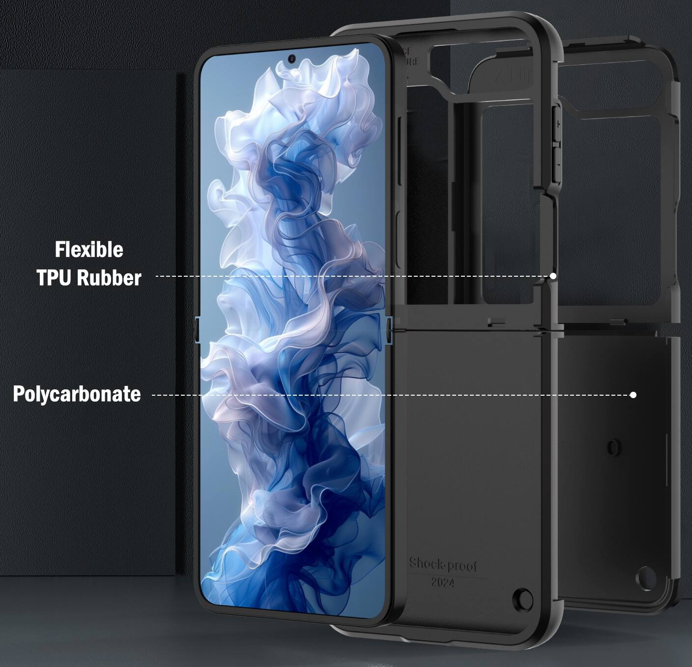 Flexible TPU Rubber Polycarbonate Shock-proof 2024