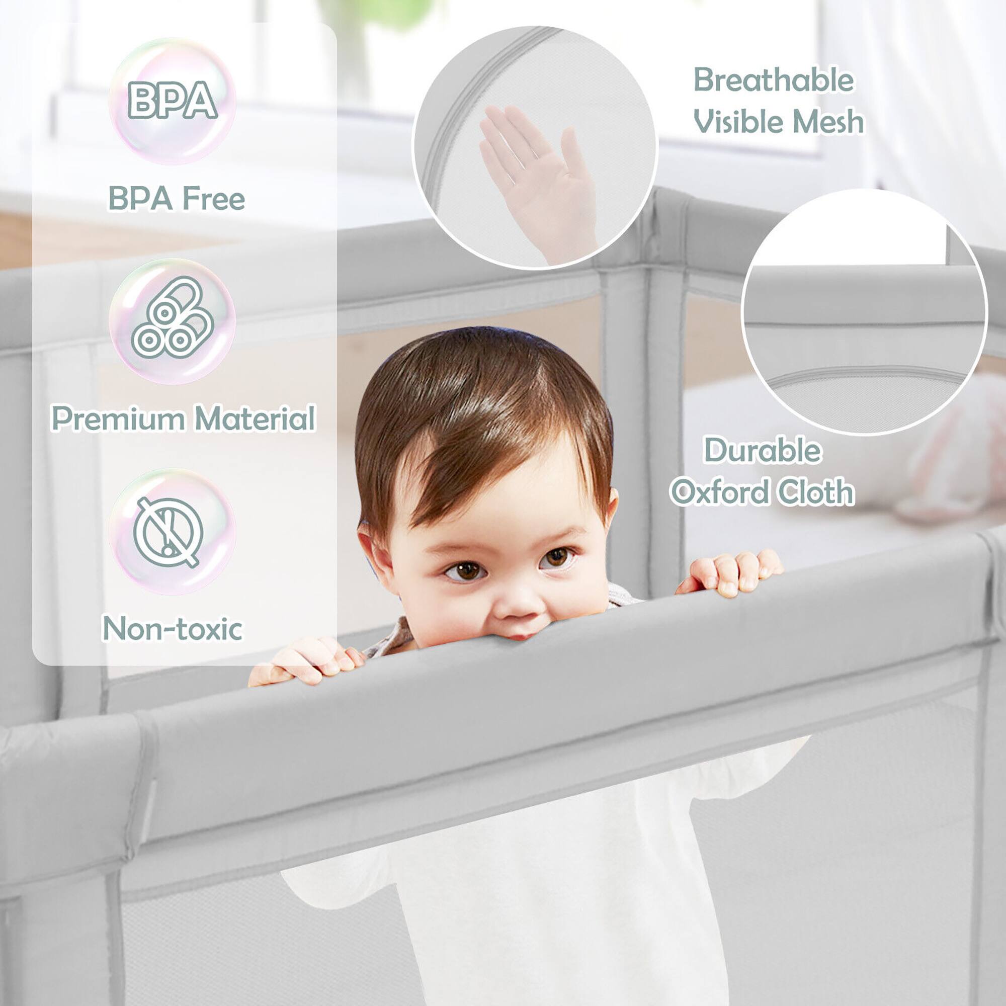 - BPA Free
- Premium Material
- Non-toxic
- Breathable Visible Mesh
- Durable Oxford Cloth