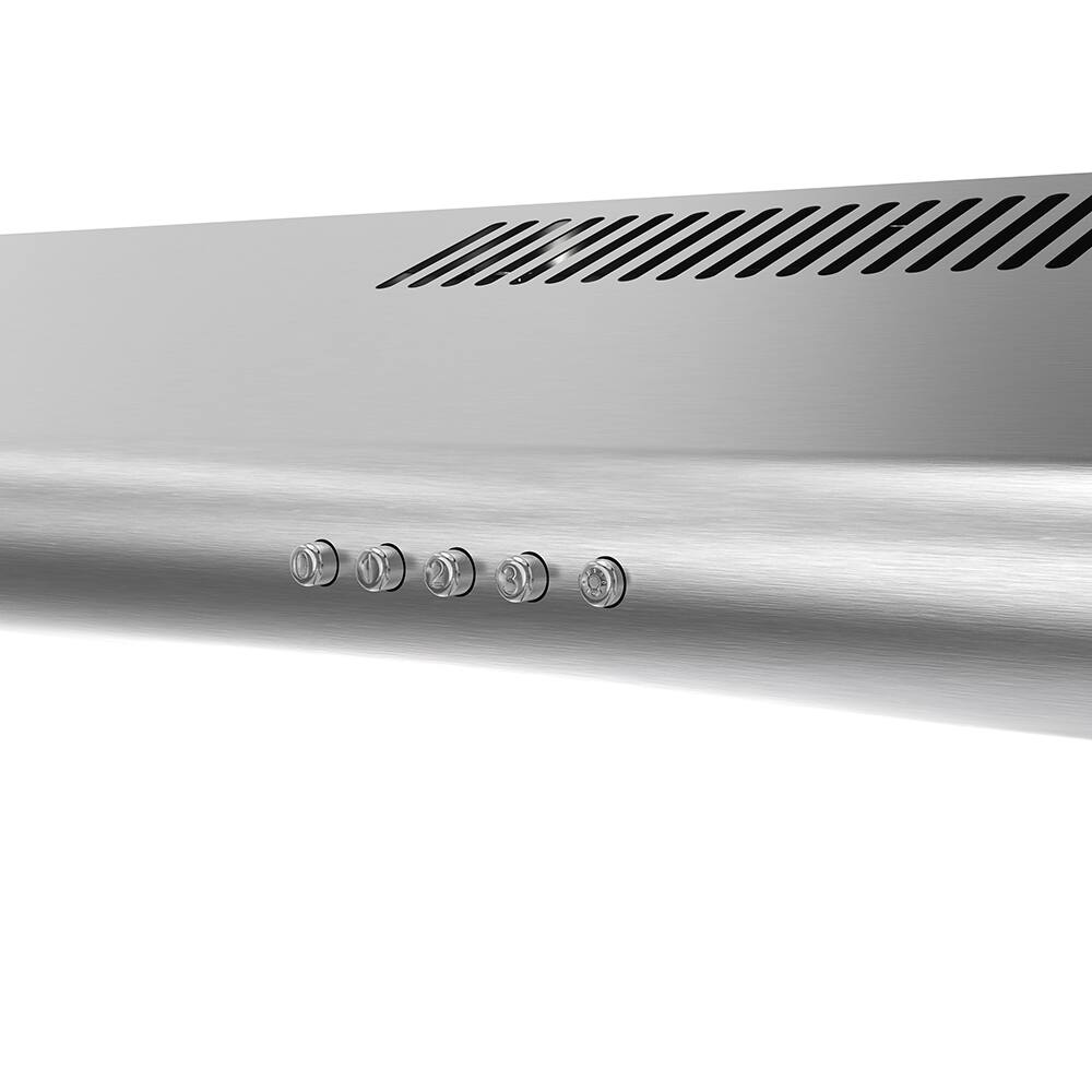 Alt View 5. Streamline - 30 in. Giovanni Convertible Undermount 80 CFM Range Hood, Mesh Filters, Push Button Control, LED Light - Brushed Stainless Steel.