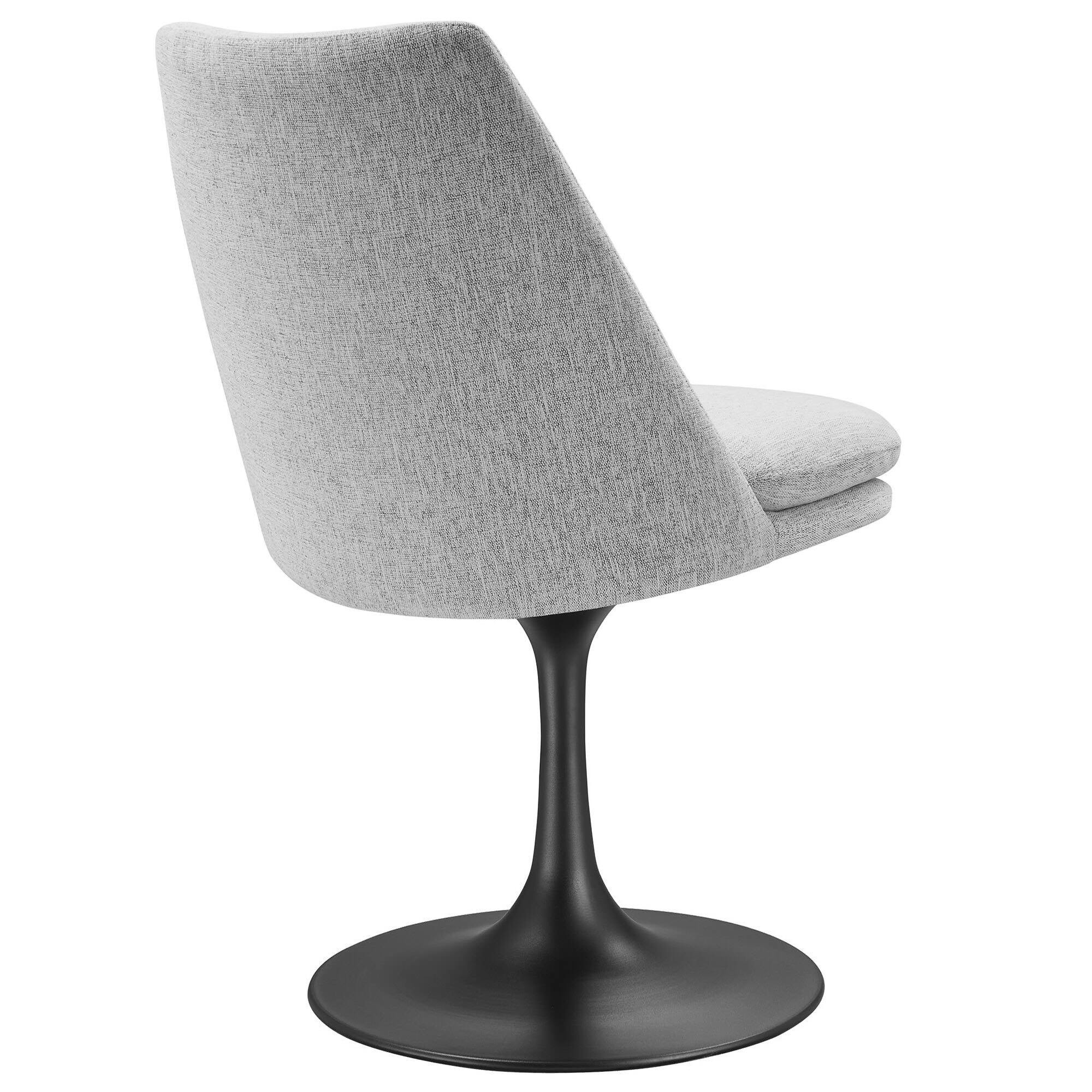 Alt View 1. Modway - Lippa Swivel Dining Upholstered Side Chair by Modway - Gray.