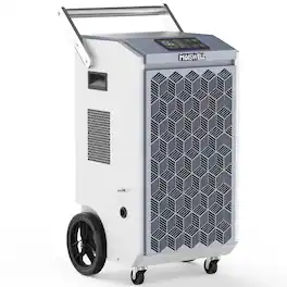 Moiswell - 200 Pints Commercial Dehumidifier with Pump Heavy-Duty Moisture Control for Basement, Industry Water Damage Unit - White & Gray