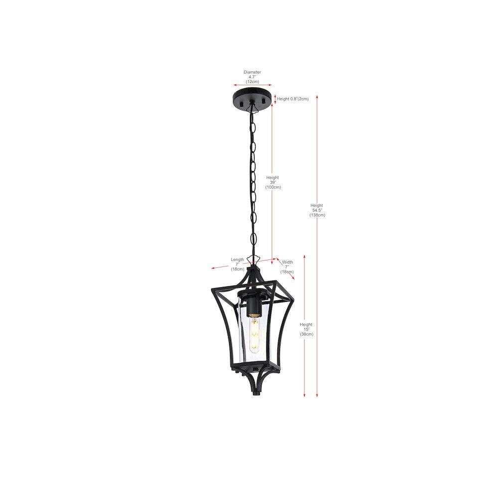 Elegant Lighting - Belgrade 7 inch Outdoor Pendant - Black price history on PriceWatchPro