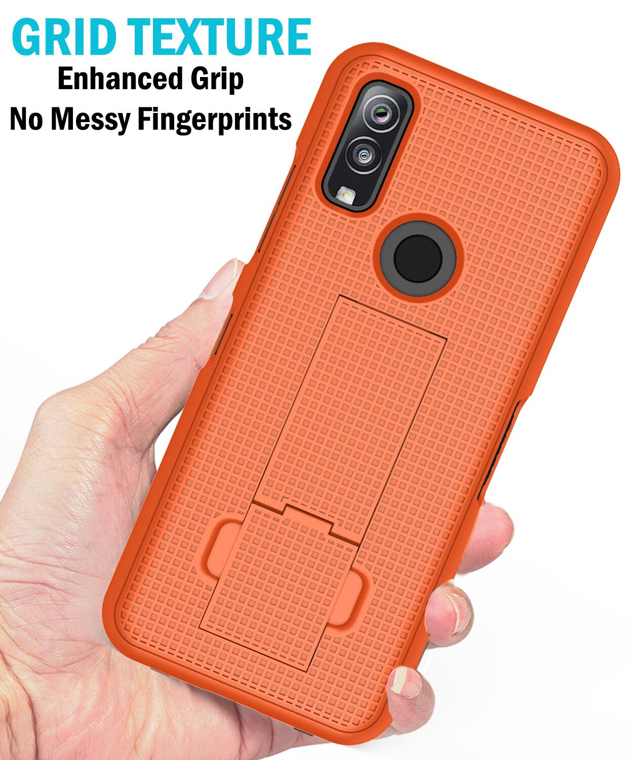 GRID TEXTURE  
Enhanced Grip  
No Messy Fingerprints