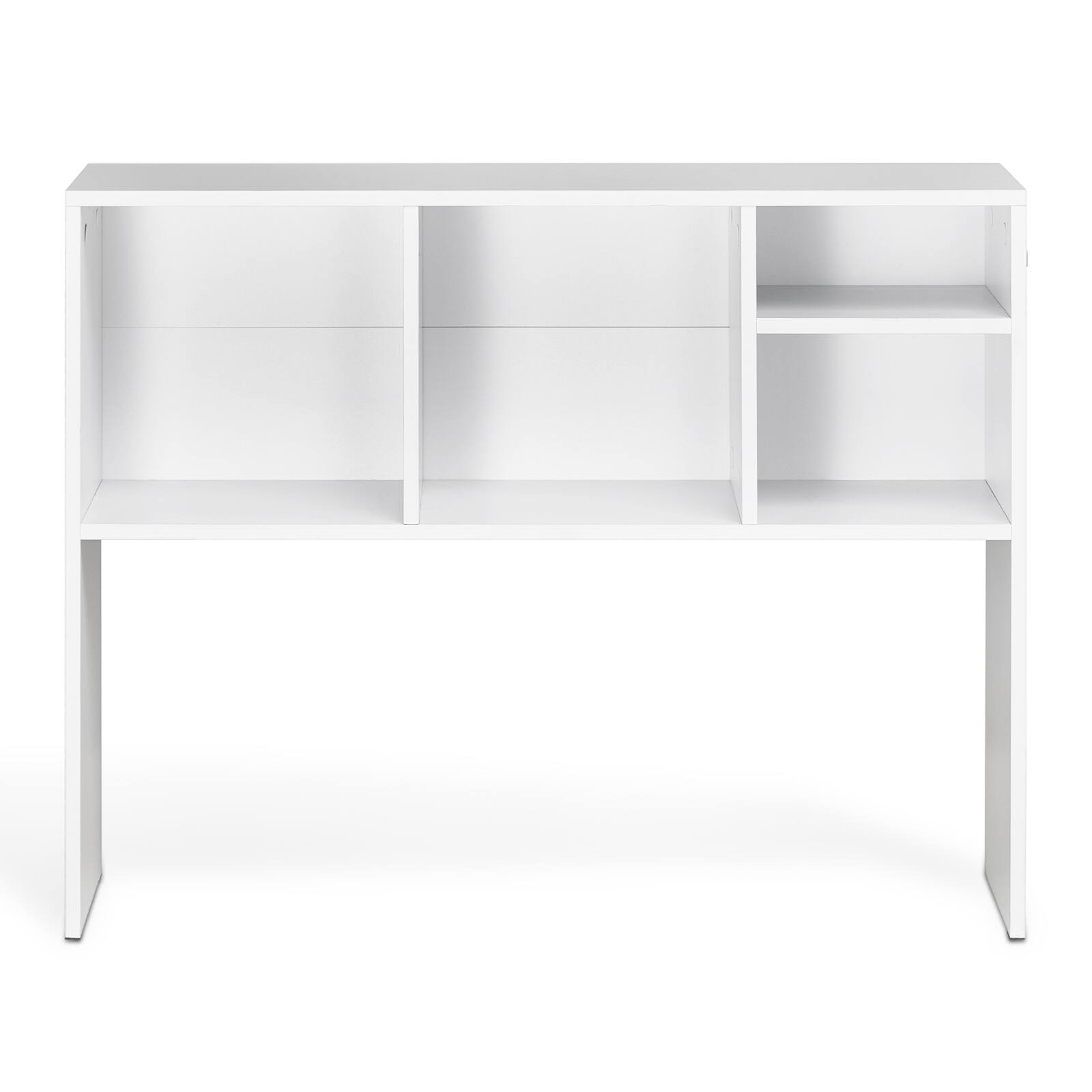 Alt View 5. VEVOR - Desktop Bookshelf, 1-Tier Desktop Storage Organizer, 37" x 9.4" x 28.7" Office Storage Rack Wood Display Shelf - White.
