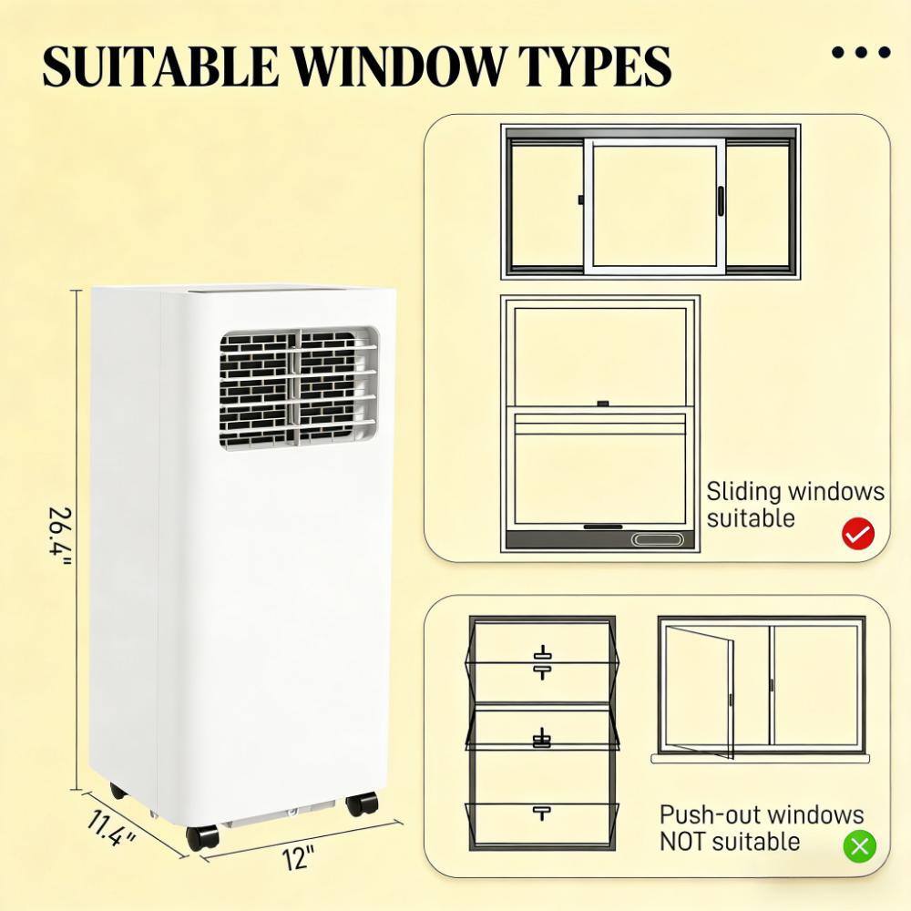 SUITABLE WINDOW TYPES

- 26.4" Sliding windows suitable ✔️
- 11.4" 12" T Push-out windows NOT suitable ❌