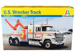 Skill 4 Model Kit U.S. Wrecker Tow Truck 1/24 Scale Model by Italeri - Multicolor