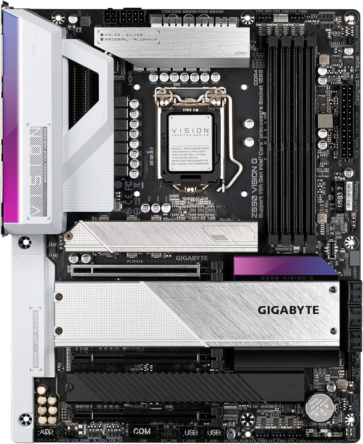 GIGABYTE Z590 VISION G LGA 1200 Intel Z590 ATX Motherboard - Best Buy