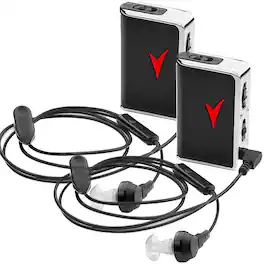 MEDca - Personal Sound Amplifiers - (2 Pack) Personal Audio Amplifier Device and Voice Enhancer Device - Black