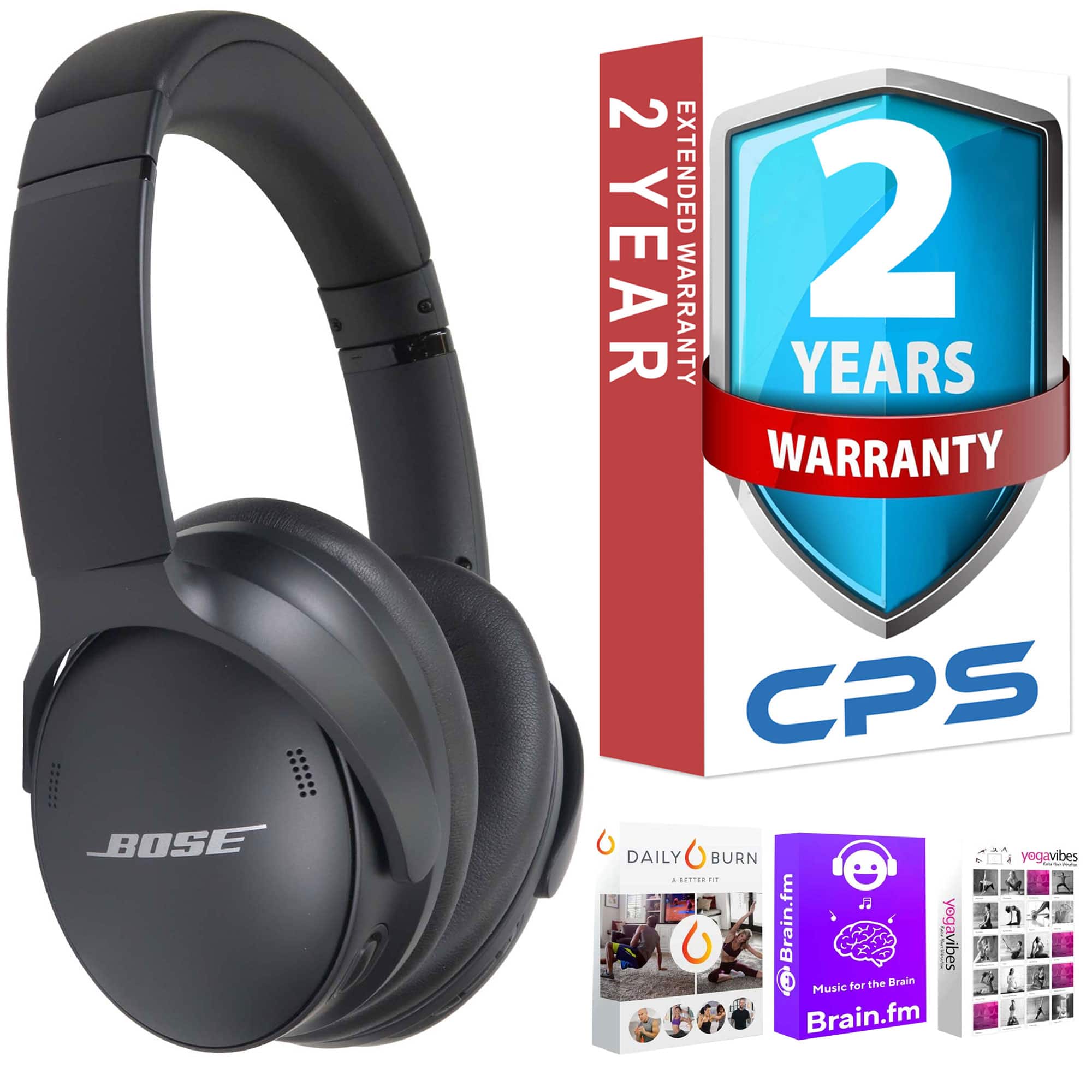 Bose - QuietComfort SC Wireless Headphones w/ Soft Case + Software + 2 Yr Warranty - Black