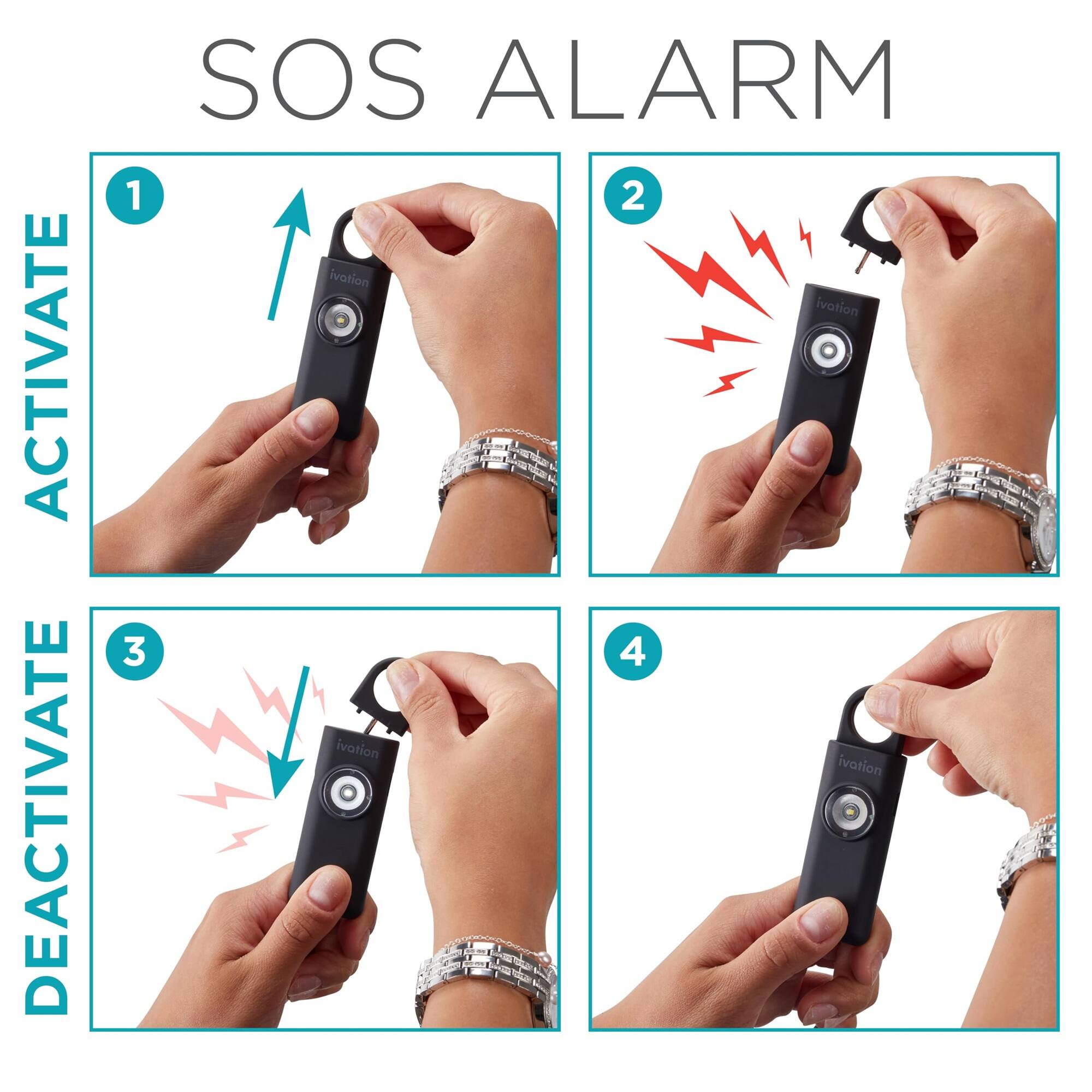 SOS ALARM
ACTIVATE
1
2
3
4
DEACTIVATE
1
2
3
4
ivation
ivation