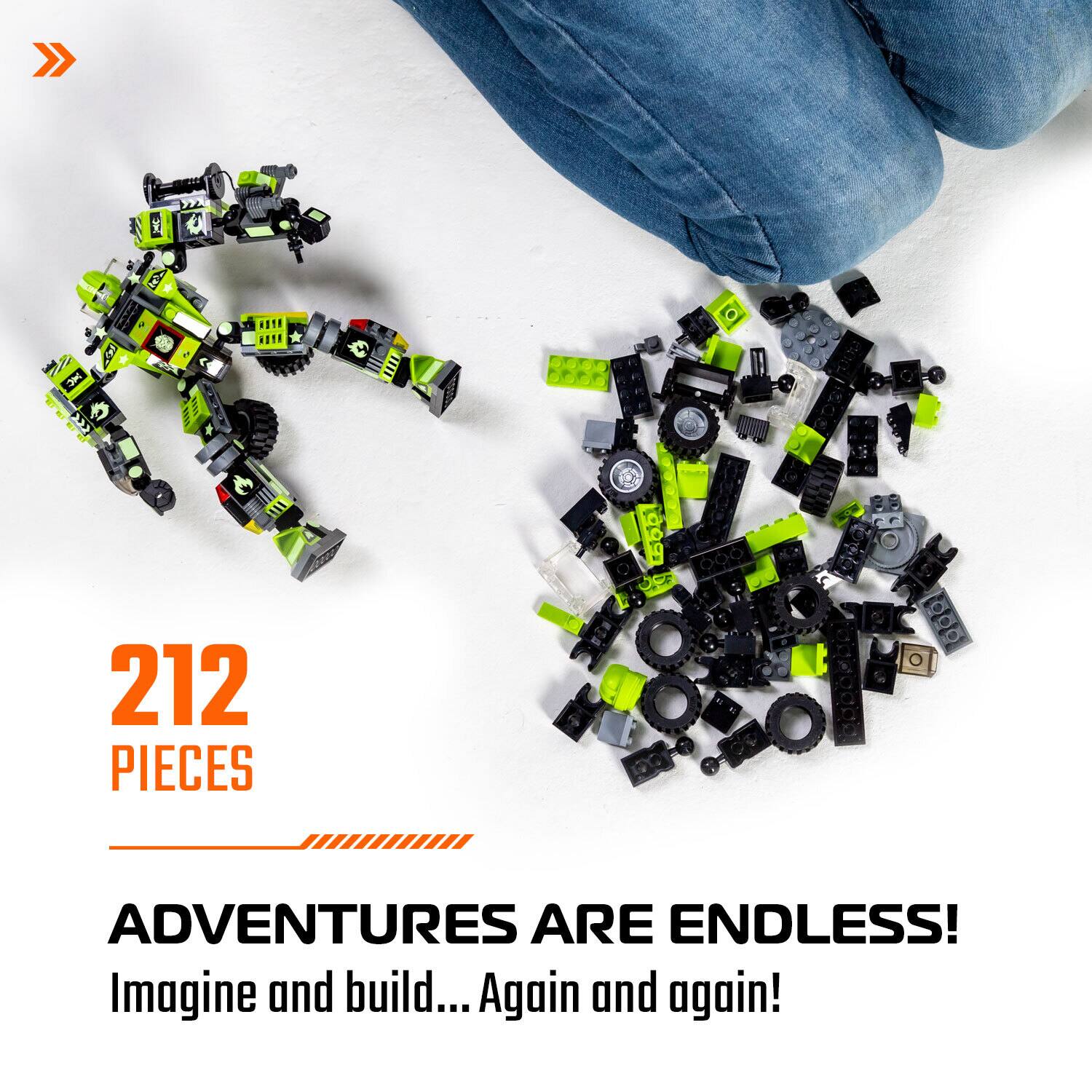 212 PIECES

ADVENTURES ARE ENDLESS!  
Imagine and build... Again and again!