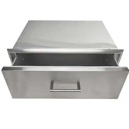 Front. Coyote Outdoor Living - Coyote Outdoor Living 28" Single Storage Drawer - Stainless Steel.