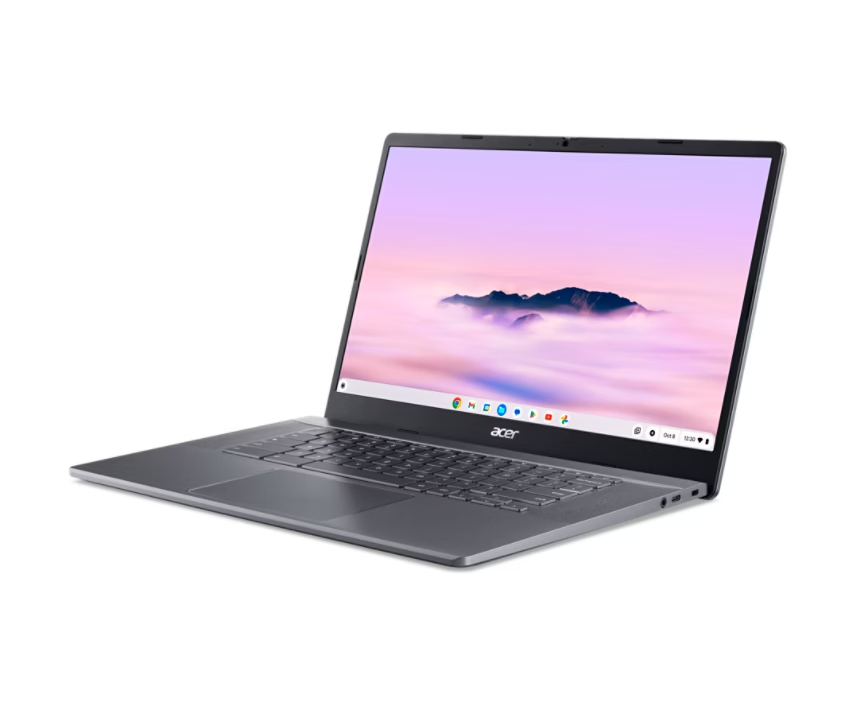 Left. Acer - Chromebook Plus 515 NX.KNSAA.001 15.6" Intel Pentium 8GB RAM 128GB SSD Touchscreen Chrome OS Laptop - Iron (Steel Grey).