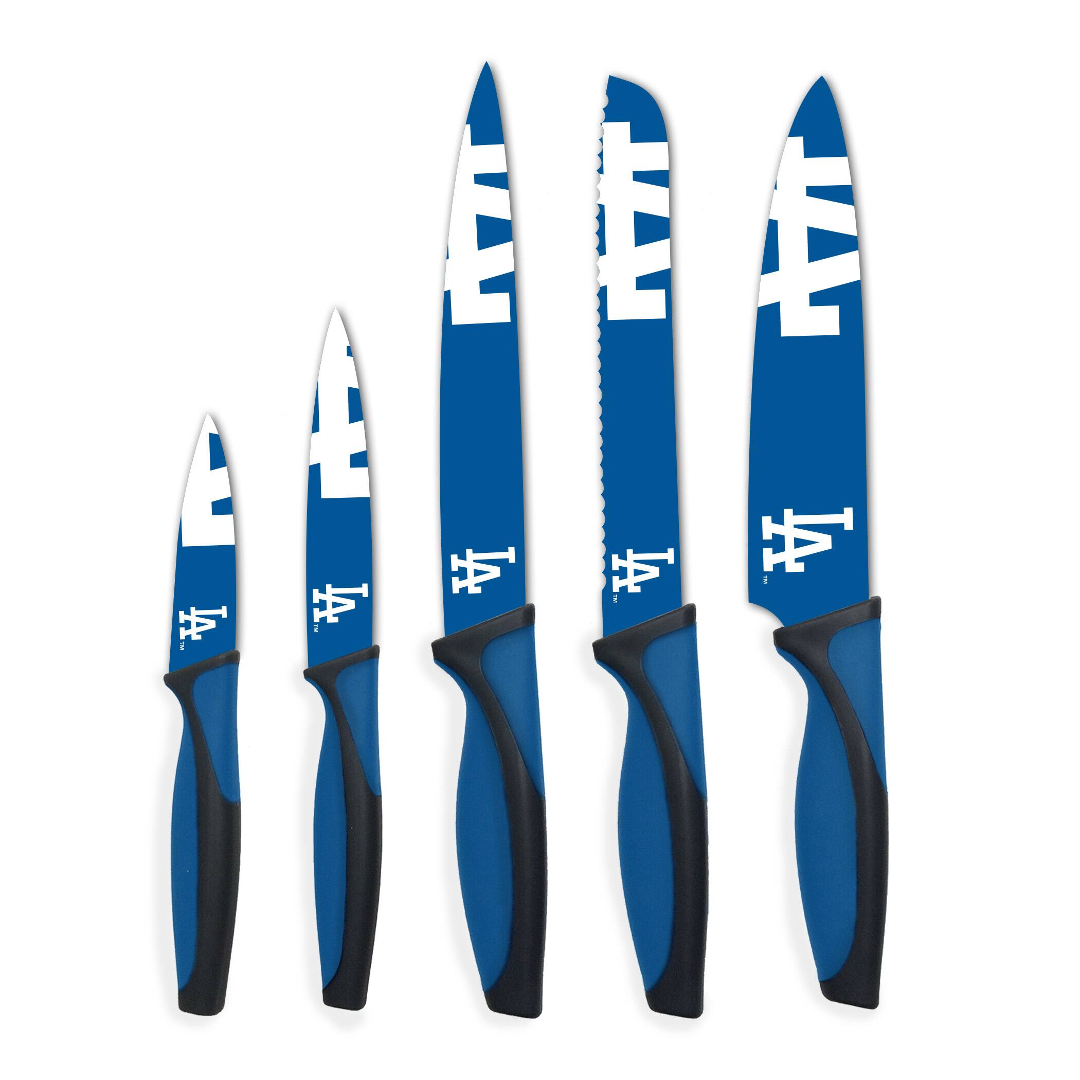 Alt View 1. Woodrow - Los Angeles Dodgers 5-Piece Stainless Steel Cutlery Knife Set - Multicolor.