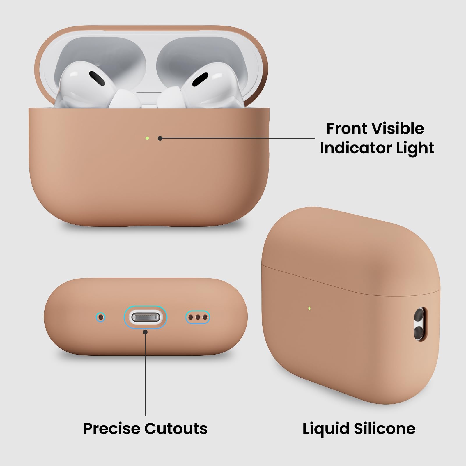 Front Visible Indicator Light, Precise Cutouts, Liquid Silicone
