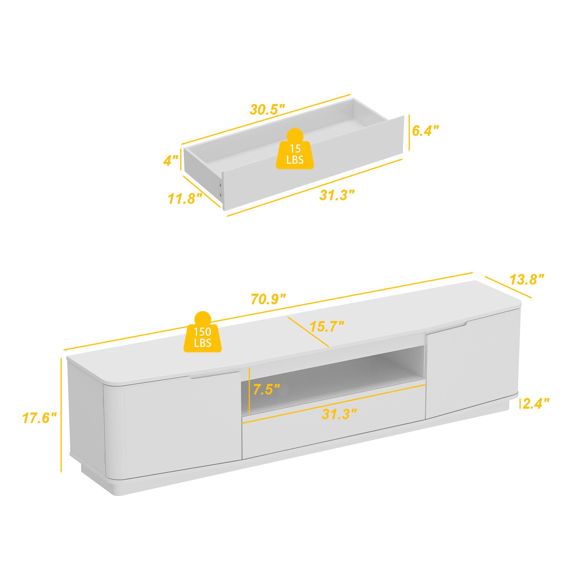 15 LBS, 4", 11.8", 30.5", 6.4", 31.3", 150 LBS, 70.9", 13.8", 15.7", 17.6", 7.5", 31.3", 12.4"