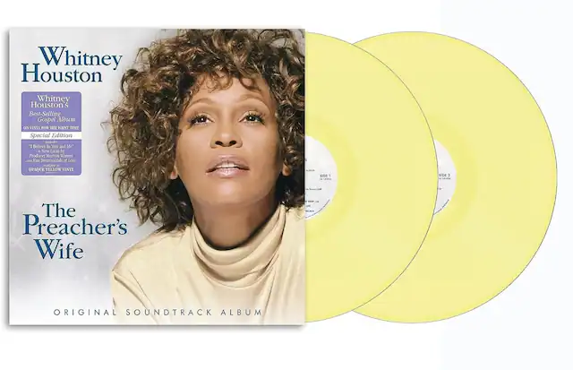 Whitney Houston
Whitney Houston's Best-Selling Gospel Album ON VINYL FOR THE FIRST TIME Special Edition
Includes "I Believe in You and Me" + New Essay by Producer Mervyn Warren and Fan Testimonials of Love
OPAQUE YELLOW VINYL
SIDE 1
SIDE 3
The Preacher's Wife
ORIGINAL SOUNDTRACK ALBUM