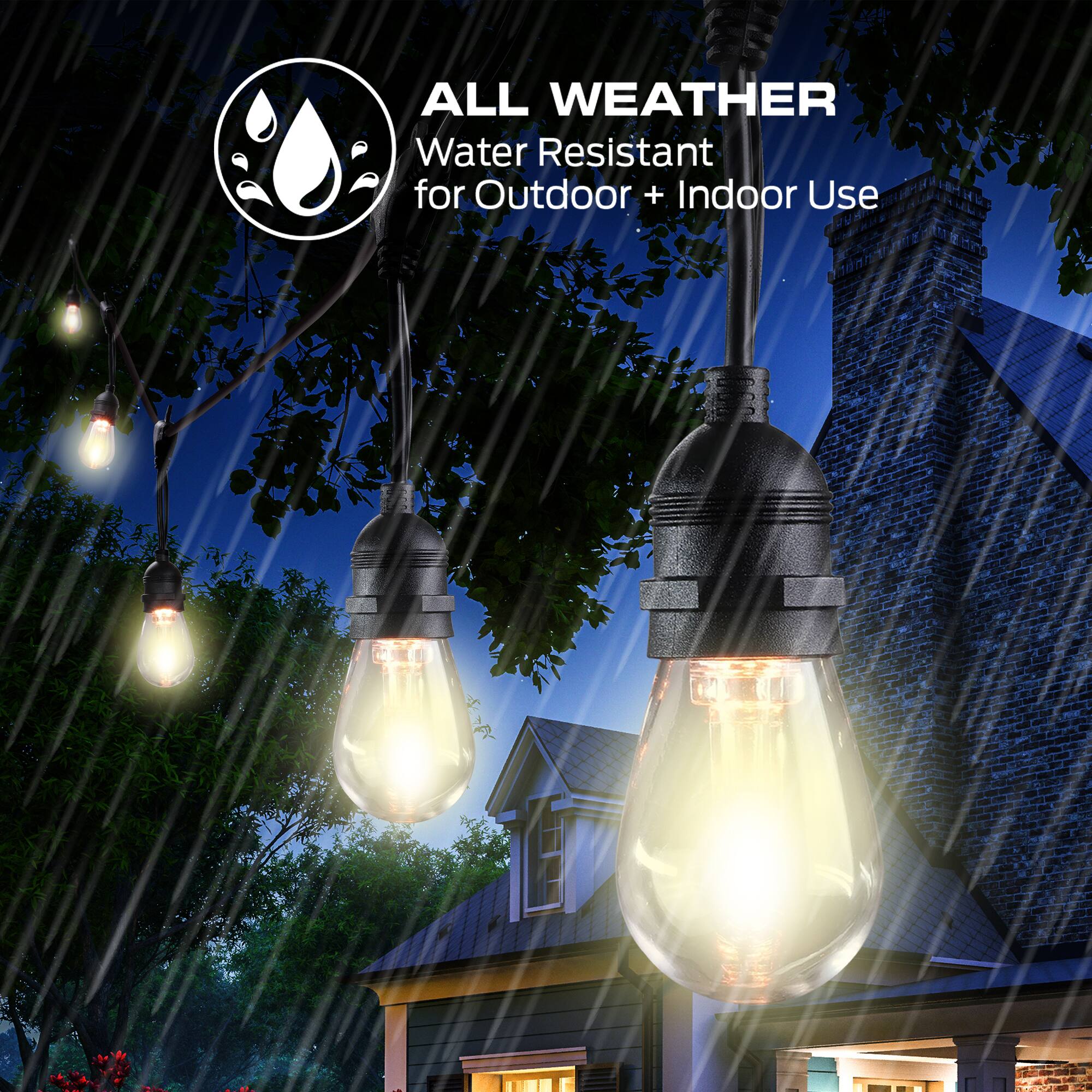 ALL WEATHER  
Water Resistant  
for Outdoor + Indoor Use