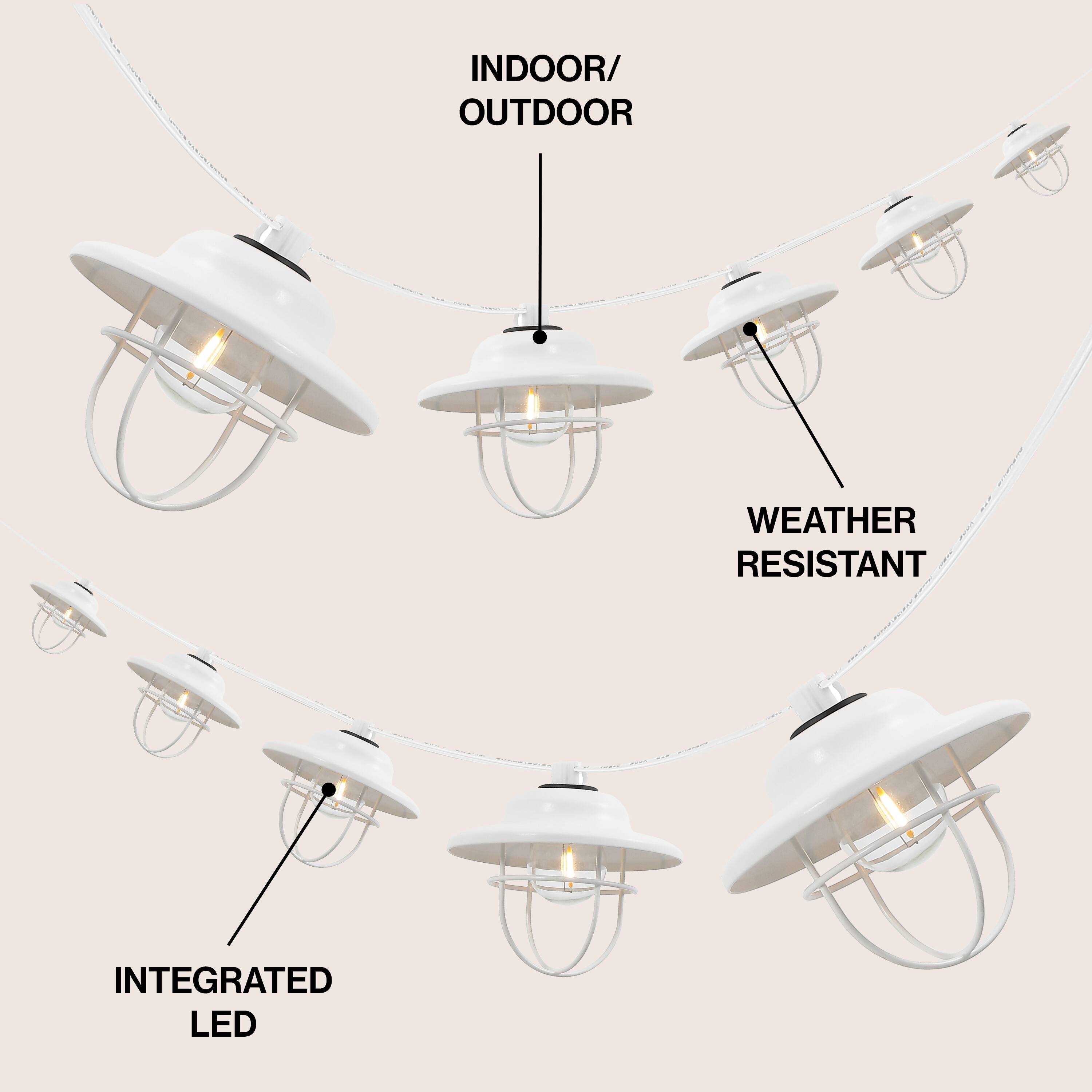 INDOOR/OUTDOOR WEATHER RESISTANT INTEGRATED LED