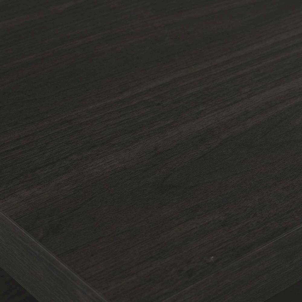 Alt View 1. FurniFact - FurniFact End Side Table, Open Shelf, Quality Build - Espresso - Espresso/Black.