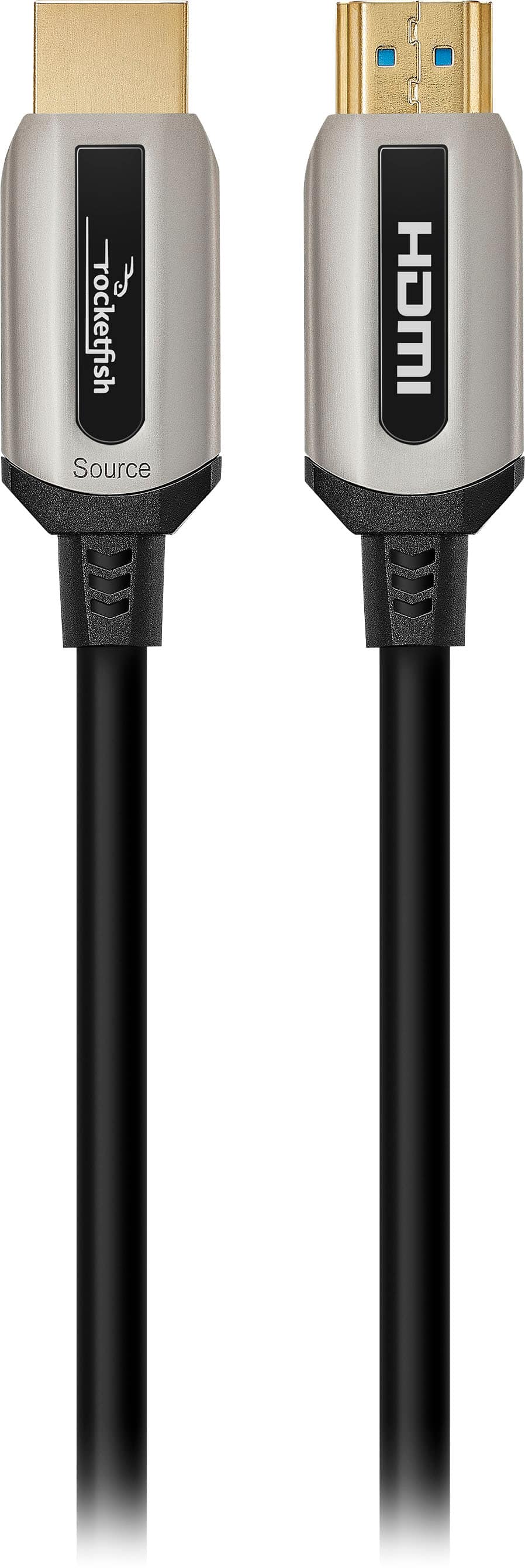 The text on the image reads "Rocketfish Source HDMI."