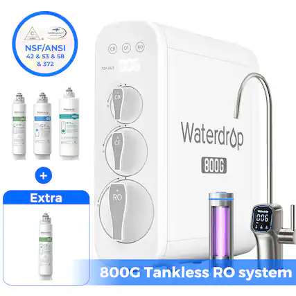 C WATER QUALITY
NSF/ANSI 42 & 53 & 58 & 372
CB CF RO TDS OUT 006 CB mr a watendrop d3 CF -- + Waterdrop POIE RO - CF Waterdrop 800G Extra RO Matenaigp 006 - n 800G Tankless RO system