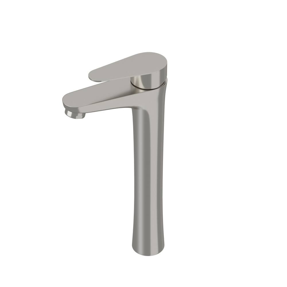 Angle. JUJABU - Brushed Nickel Single Handle Tall Bathroom Sink Faucet - Brushed Nickel.