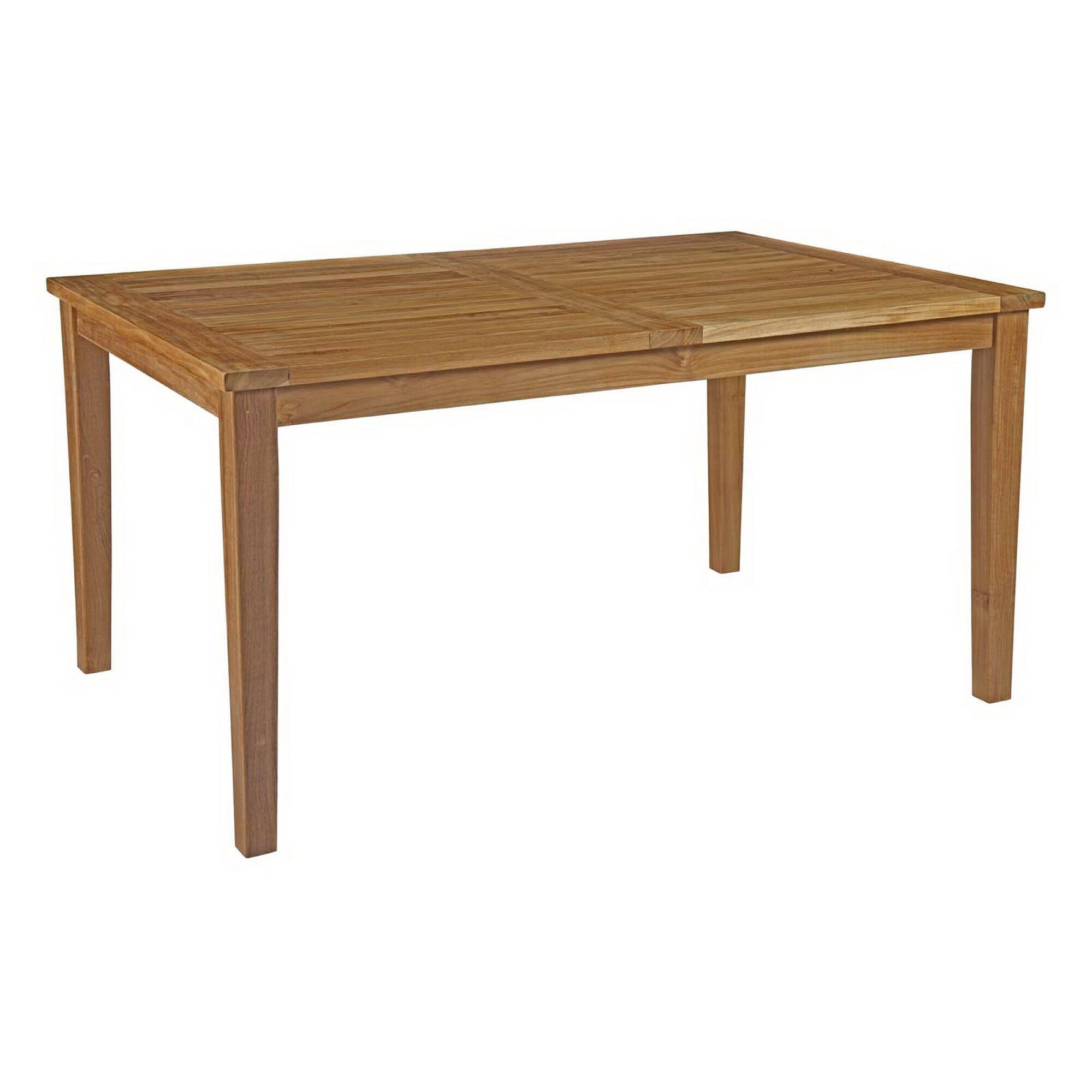 Angle. Modway - Marina 60" Outdoor Patio Teak Dining Table by Modway - Natural.