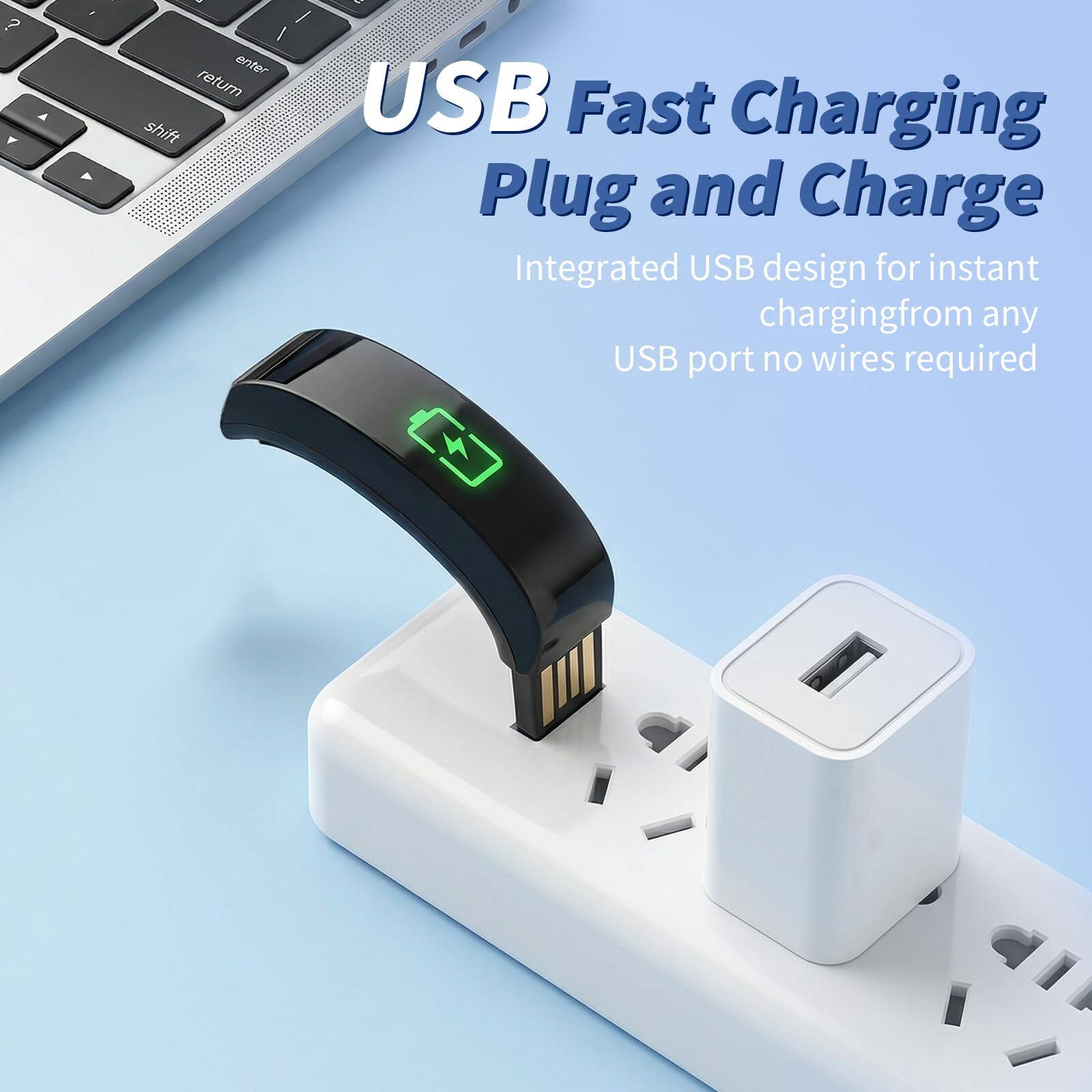 USB Fast Charging Plug and Charge  
Integrated USB design for instant charging from any USB port no wires required