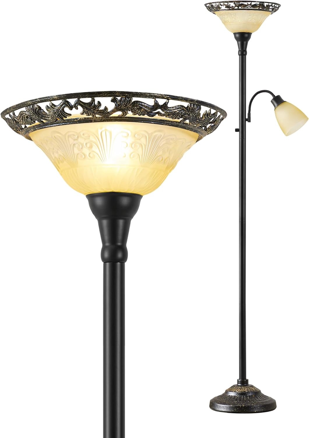 Black, Yellow Glass 2 Head