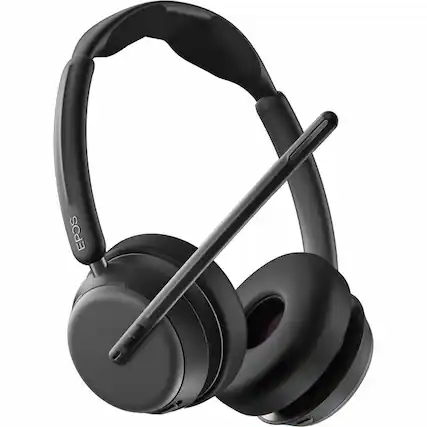 Front. EPOS - EPOS IMPACT 1060 Headset - Stereo - Wireless - Bluetooth - On-ear - Binaural - Circumaural - Noise Canceling - Black - Black.