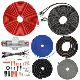 SoundBox - ECK8, 8 Gauge 2 Channel Complete Amplifier Install Wiring Kit - 1500W
