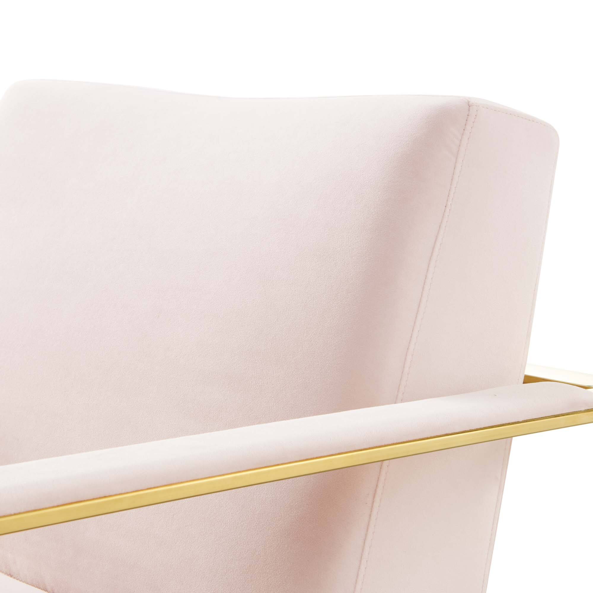 Alt View 4. Modway - Seg Performance Velvet Accent Chair by Modway - Gold Pink.