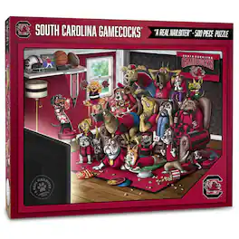YouTheFan - South Carolina Gamecocks Purebred Fans 18'' x 24'' A Real Nailbiter 500-Piece Puzzle - Multicolor