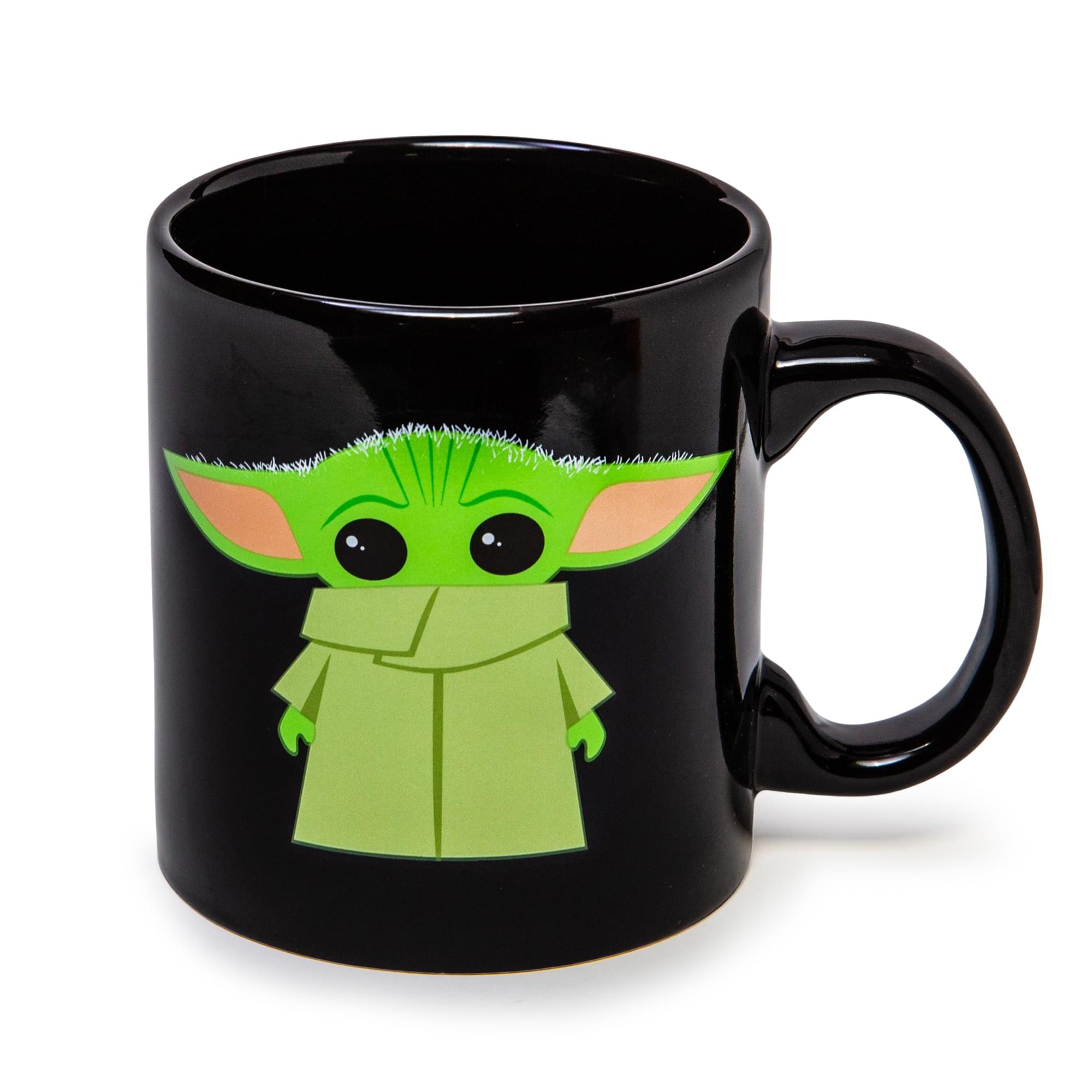 Alt View 1. Silver Buffalo - Star Wars: The Mandalorian Grogu Black Jumbo Ceramic Mug | Holds 20 Ounces - Black.