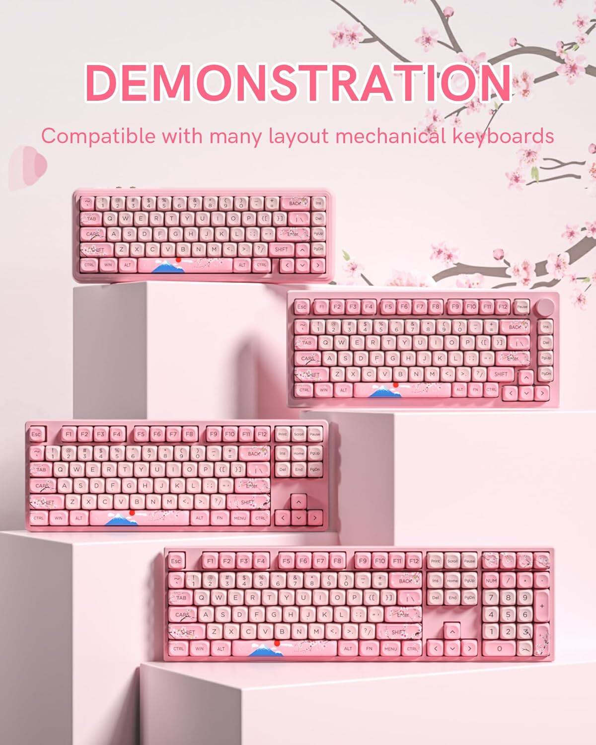 DEMONSTRATION  
Compatible with many layout mechanical keyboards