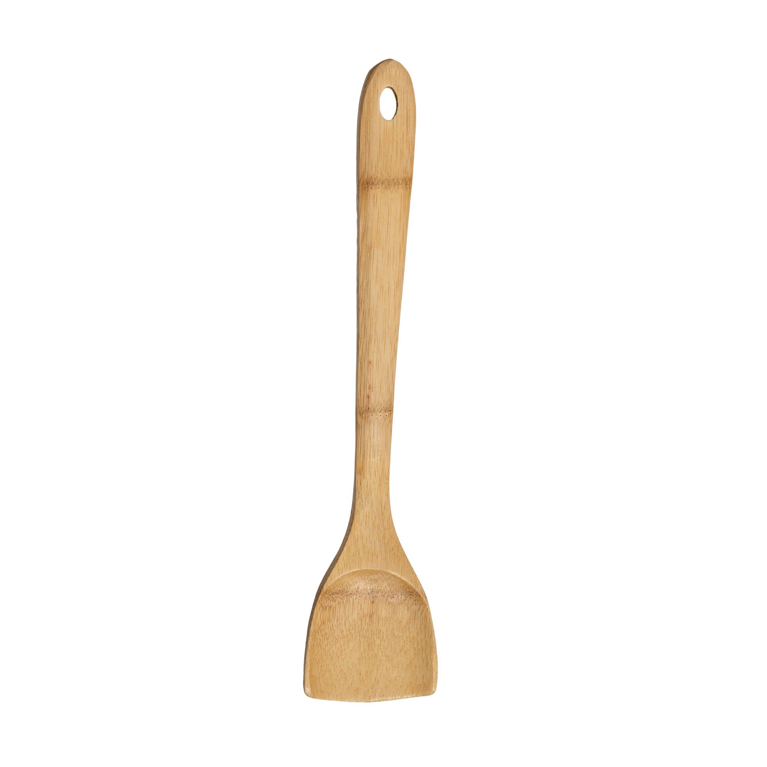 Angle. Escali - Joyce Chen Burnished Bamboo Stir Fry Spatula, 14-Inch - Natural.