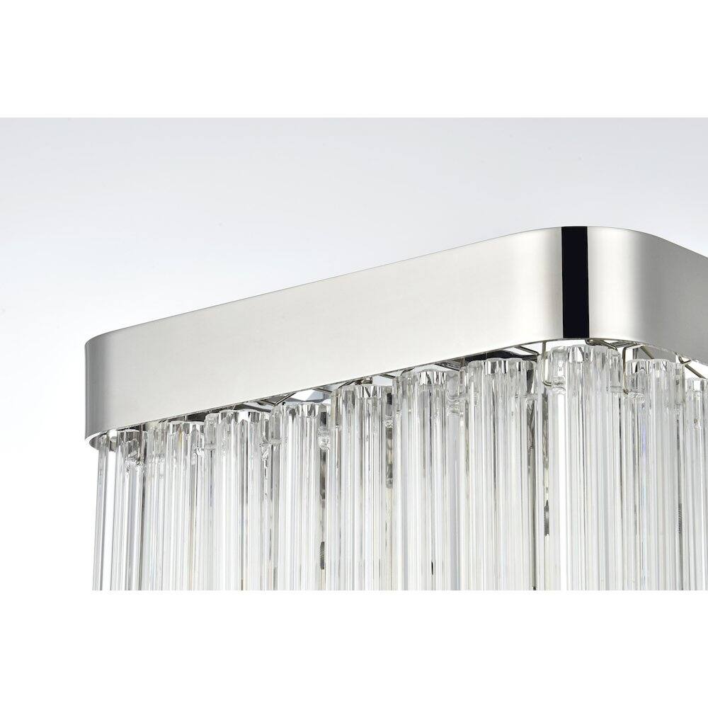 Back. Elegant Lighting - Harlow 9 Inch Wall Sconce In Chrome - Chrome And Clear.