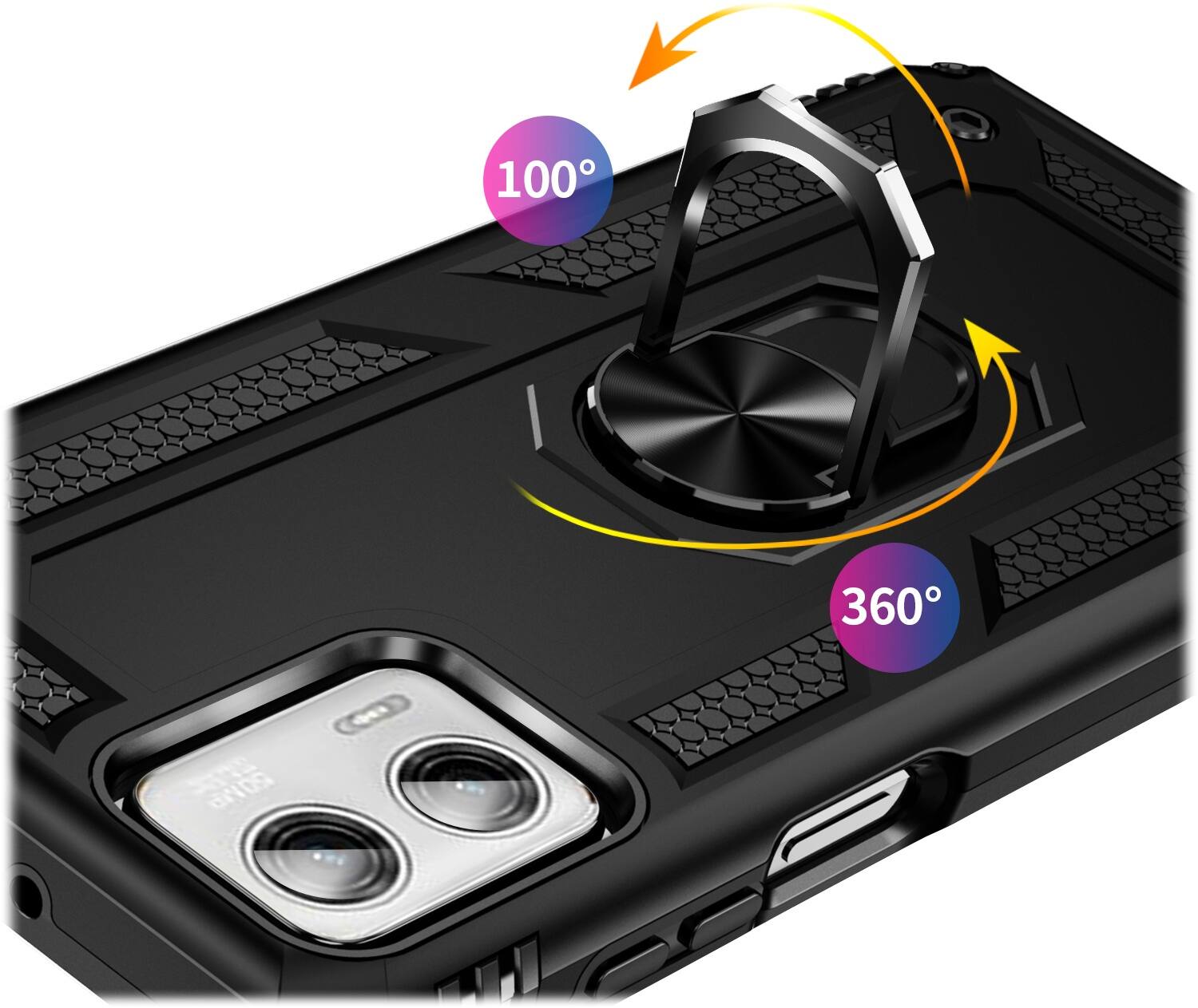 Alt View 14. SaharaCase - Military Kickstand Case for Motorola Moto G 5G (2023) - Black.